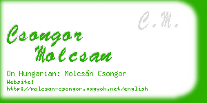csongor molcsan business card