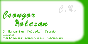 csongor molcsan business card